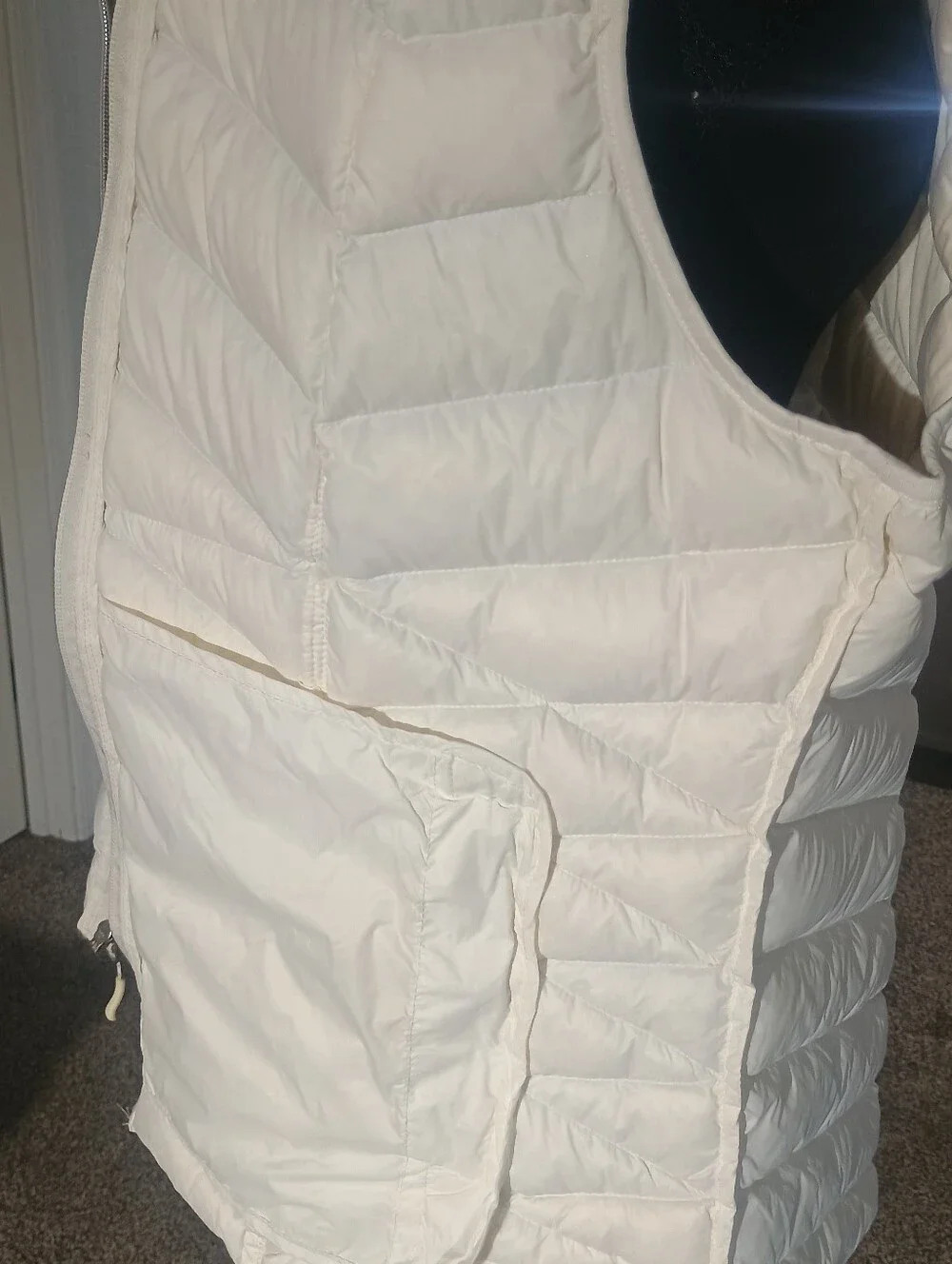 Tangerine Cream Quilted Puffer Vest - Women